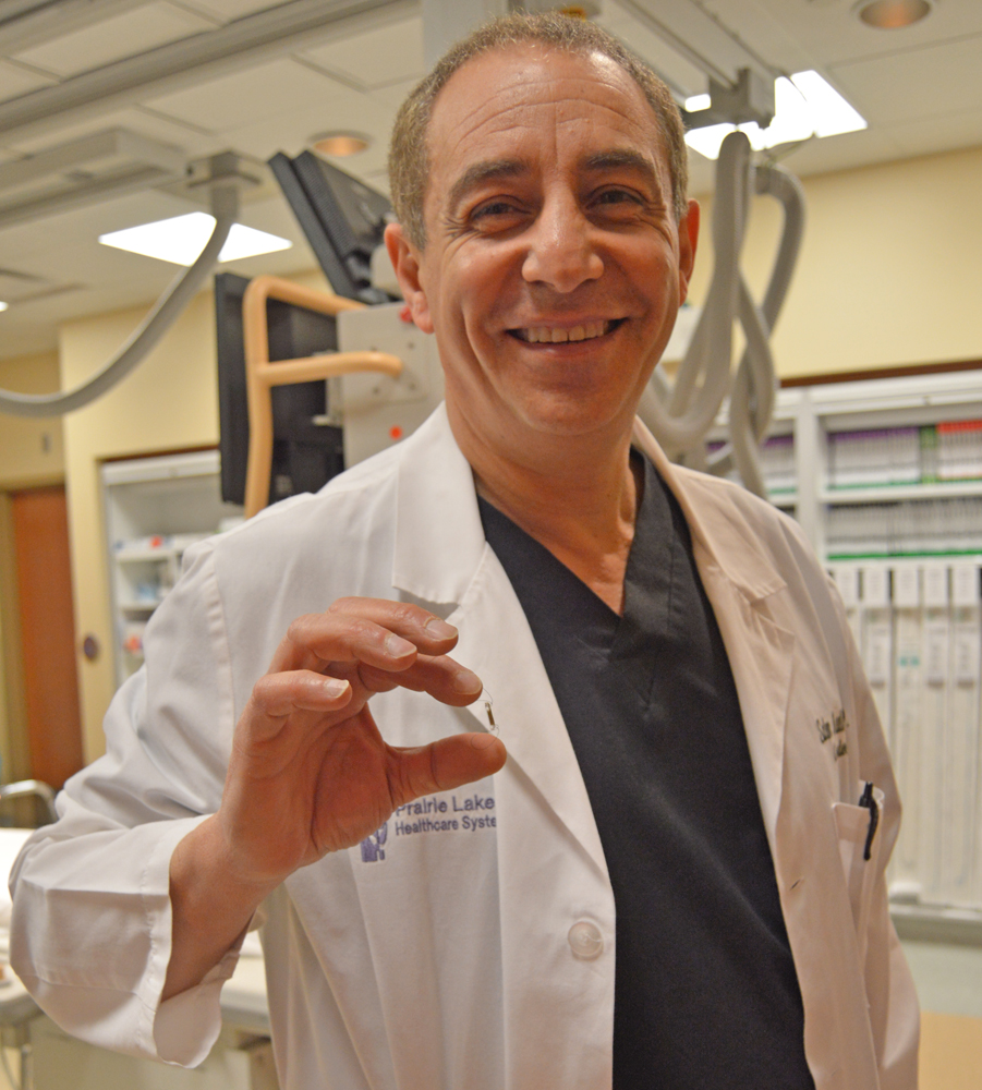 Dr Maaliki with sensor
