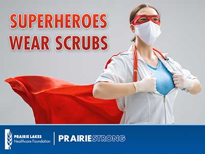 Superheroes Wear Scrubs e-card