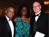 Pictured left to right: Dr. Louis J Auguste, president of the Association of Haitian Physicians Abroad New York Chapter; Nicole Francis, Aesclepius Medical Society; and Dr. Henri Lanctin