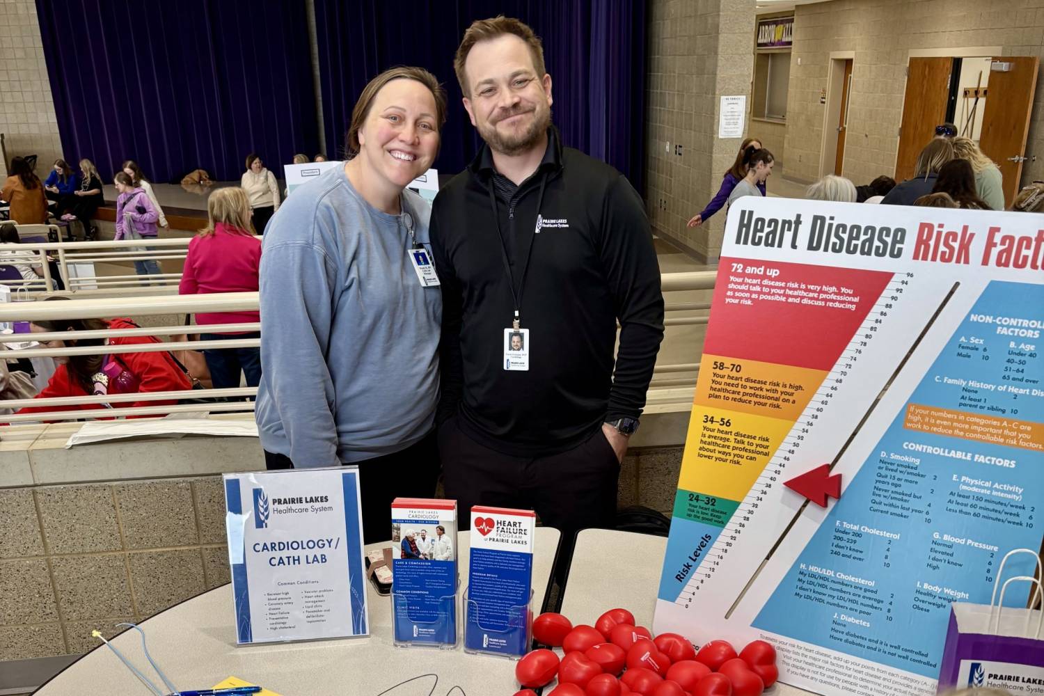 Mindy Hegg, Cardiac Cath Lab Manager and Travis Erickson, DNP from Prairie Lakes Cardiology Clinic