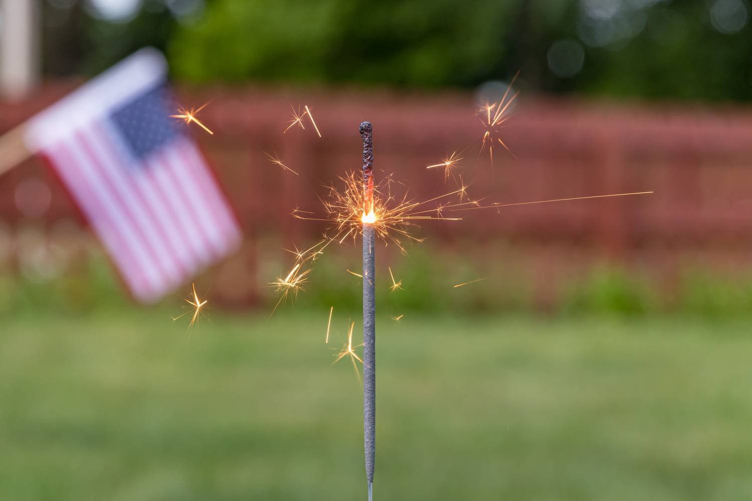 Sparklers burn around 2,000 degrees Fahrenheit or higher